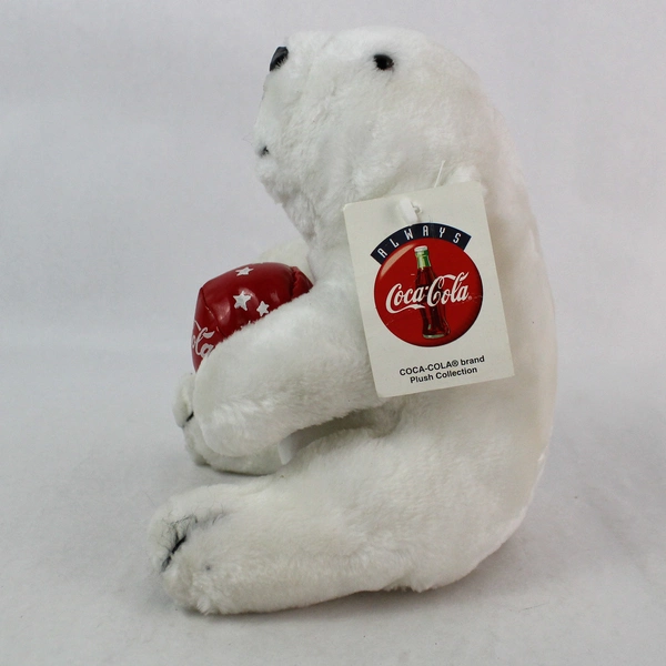 Vintage 1998 Coca-Cola Polar Bear Plush 9" with Tag - Adorable Collectible