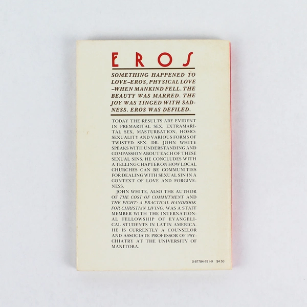 EROS Defiled the Christian & Sexual Sin by John White 1977 Inter-Varsity Press