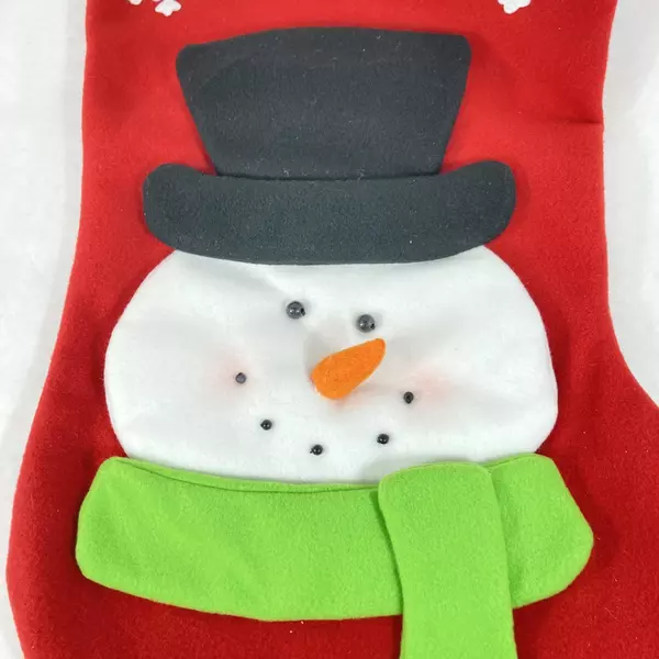 28 Inch Everstar Fleece Christmas Stocking Snowman Pattern