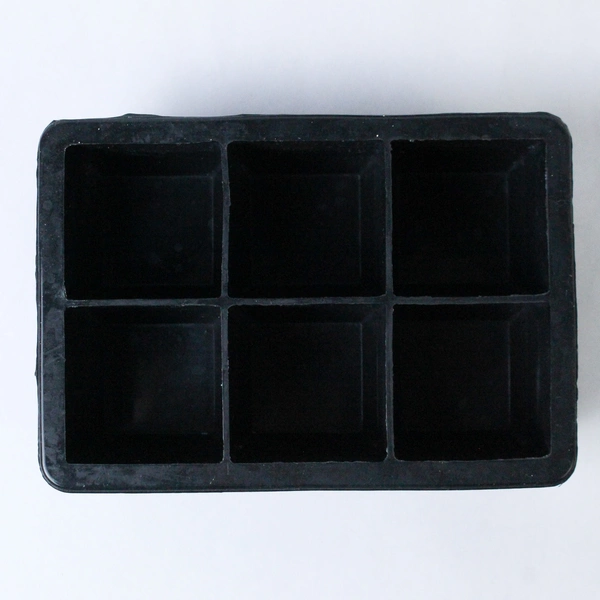 Lot of 3 M Gastro Silicone Ice Cube Trays 6 Cubes Each Easy Release Black Blue