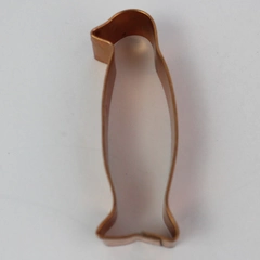 Martha By Mail Penguin Shaped Copper Cookie Cutter 4.5"