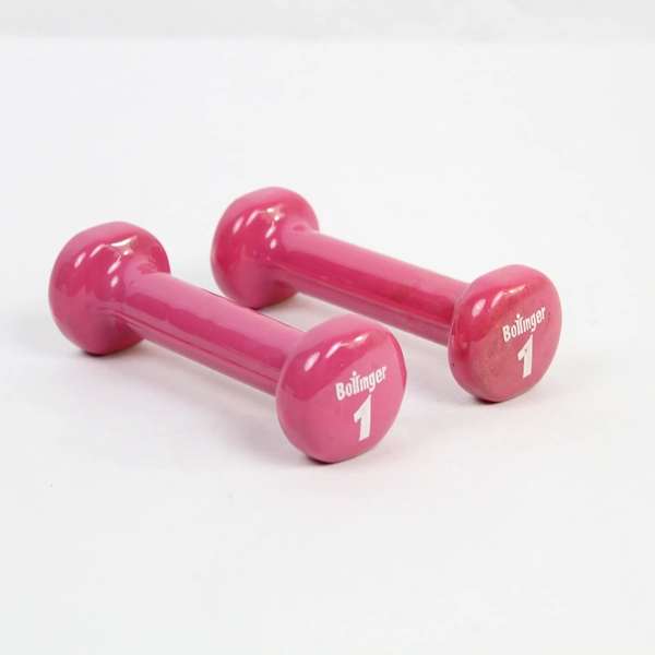 Bollinger Pair of Pink 1 Pound Dumbbells Hand Weights Fitness Walking Athletic