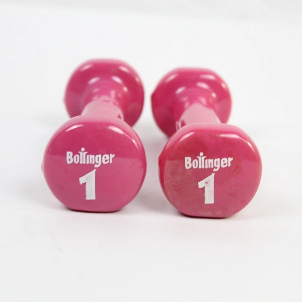 Bollinger Pair of Pink 1 Pound Dumbbells Hand Weights Fitness Walking Athletic