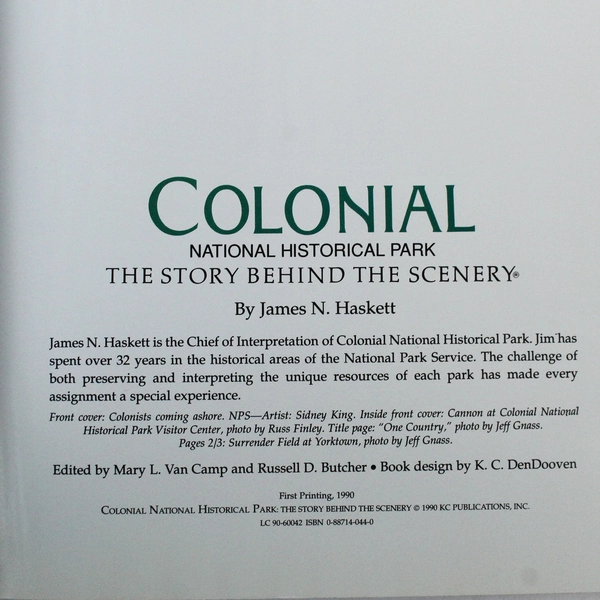 Colonial The Story Behind the Scenery James N. Haskett 1990 Paperback