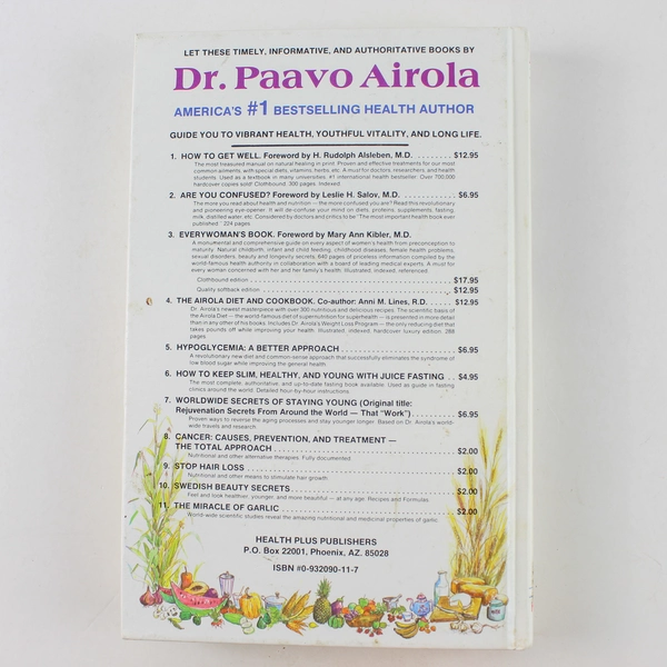 Airola Diet and Cookbook Anni M. Lines Paavo O. Airola 1982 Hardcover