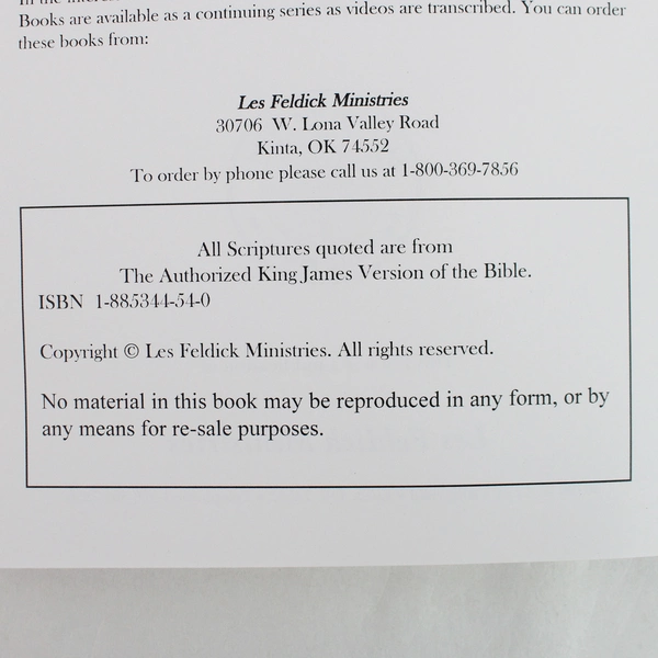 Through The Bible with Les Feldick Book 54 Transcript of Tape 54