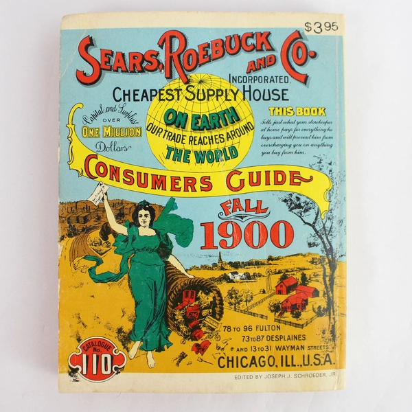 Vintage 1970 Sears Roebuck Consumers Guide Fall 1900 Reproduction Paperback