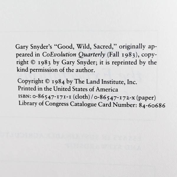 "Meeting the Expectations of the Land 1984 Paperback - Sustainable Agriculture"