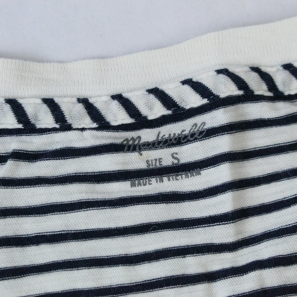 Madewell Sleeveless Top Shirt White Navy Striped Women's Size Small Tank Top