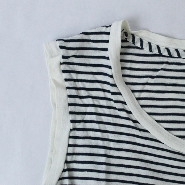 Madewell Sleeveless Top Shirt White Navy Striped Women's Size Small Tank Top
