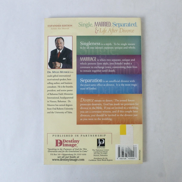 Single Married Separated and Life After Divorce Myles Munroe 2003 Paperback