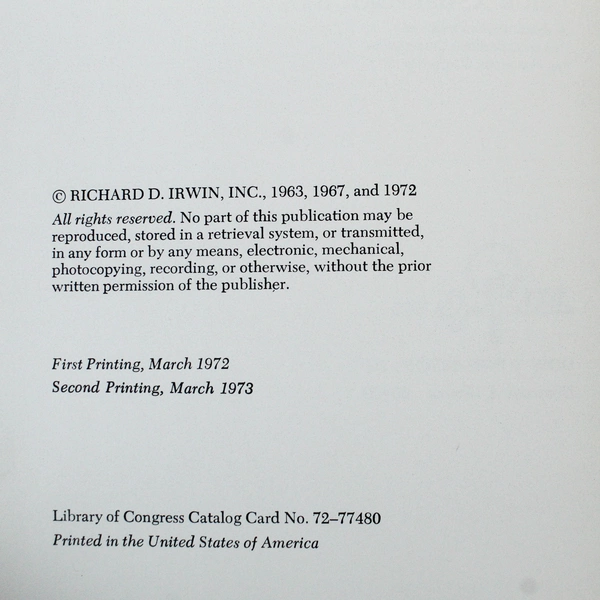 Techniques Of Financial Analysis Erich A. Helfert 1972 Dow Jones-Irwin Inc HC DJ