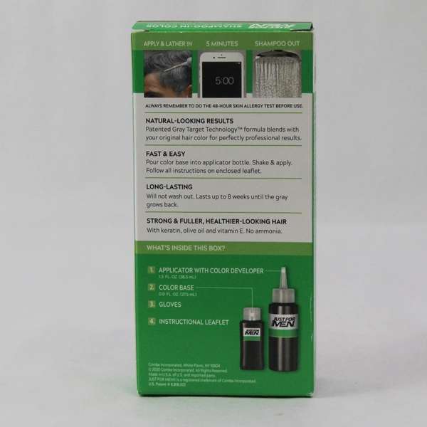 Just for Men #H-55 Real Black Shampoo-In Hair Color Single Application