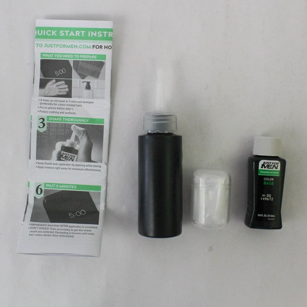 Just for Men #H-55 Real Black Shampoo-In Hair Color Single Application