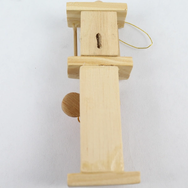 Vintage Wooden Grandfather Clock & Mouse Ornament for Christmas Tree Decor