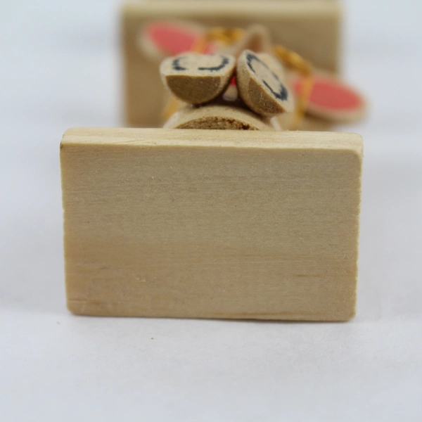 Vintage Wooden Grandfather Clock & Mouse Ornament for Christmas Tree Decor