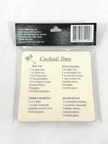 Coasters Unltd Jim's Bar Beverage Coasters Pulpboard USA Made Lot of 2 6-Packs