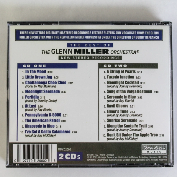 Glenn Miller Orchestra Best Of 2CD Set 2003 Michele Audio Good Condition
