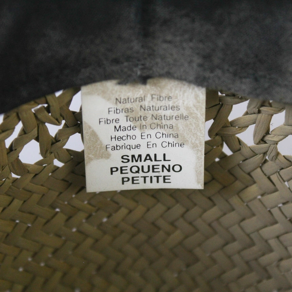 Small Woven Hat With Colored Patterned Band