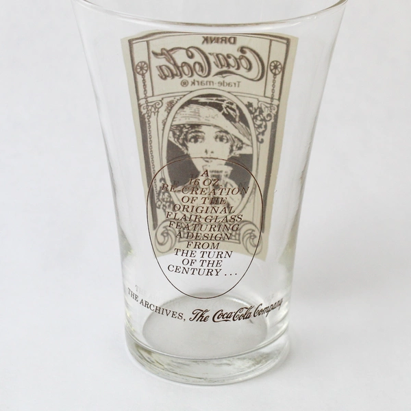 Vtg Libbey Coca Cola Glass The Archives Re-Creation of The Original Flair 16oz