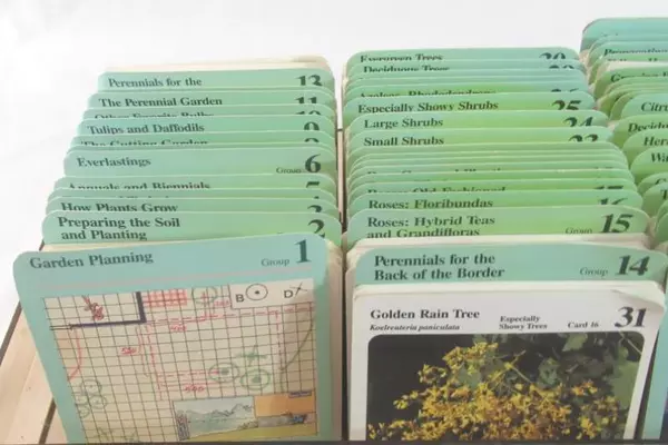 Vintage 1987 My Green Gardens Plant Growing Guide Cards with Case Set Garden