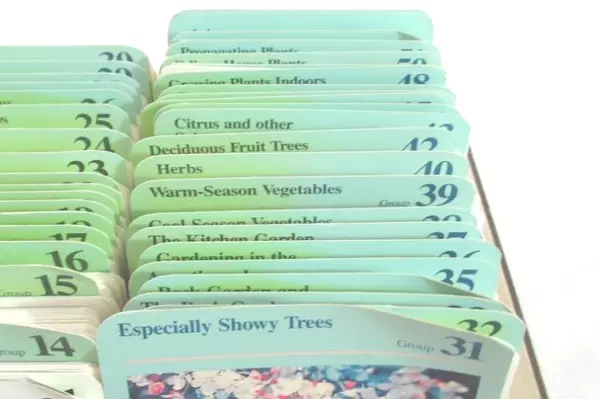 Vintage 1987 My Green Gardens Plant Growing Guide Cards with Case Set Garden