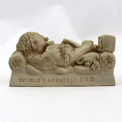 Vintage Wise Guys World's Greatest Dad Figurine #34 1970s Collectible Decor
