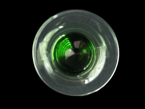 Lot of 3 Schott Zweisel Rewer Green Stemmed Crystal Wine Glasses Barware