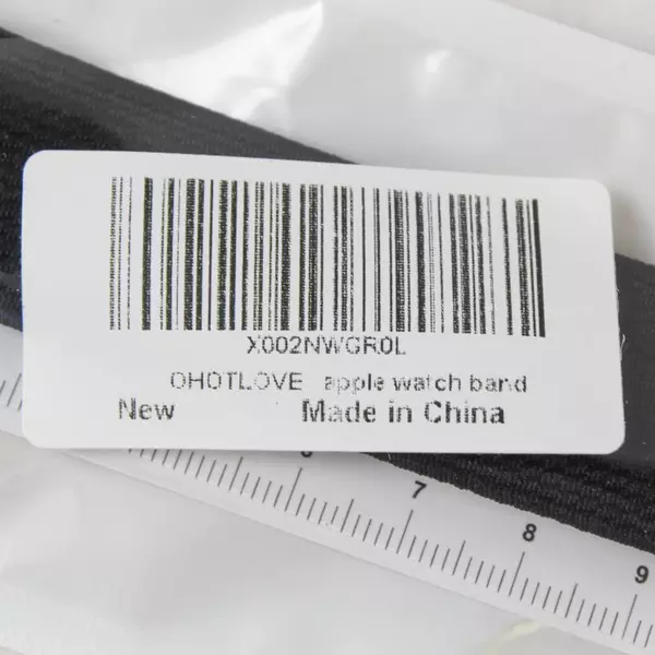 Black Stretchy Smart Watch Band for Apple Watch 5" - New in Package