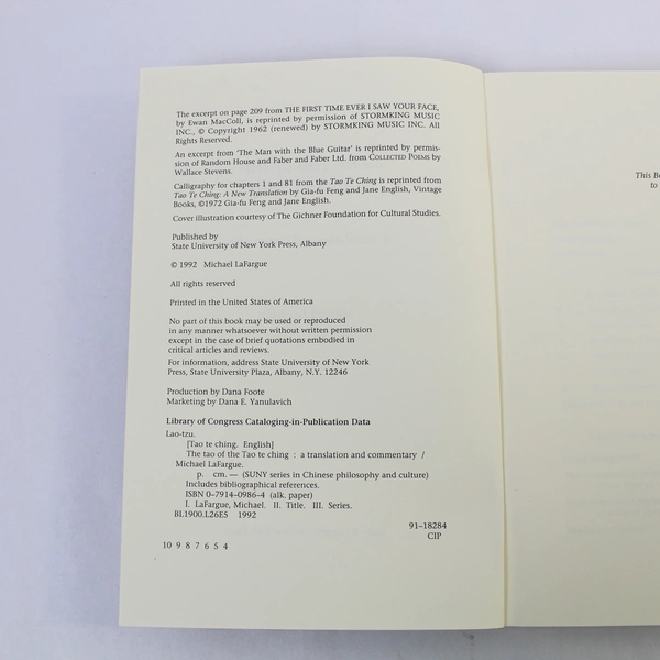 The Tao of the Tao Te Ching by Michael Lafargue 1992 PB Pre-Owned, Marks