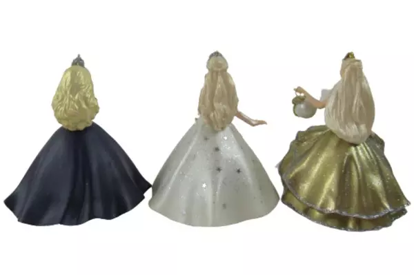 Lot of 3 Vintage Hallmark Holiday Barbie Ornaments 1999-2001