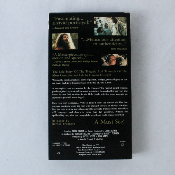 Jesus VHS 1979 Warner Bros Biography Religious Film - Pre-owned