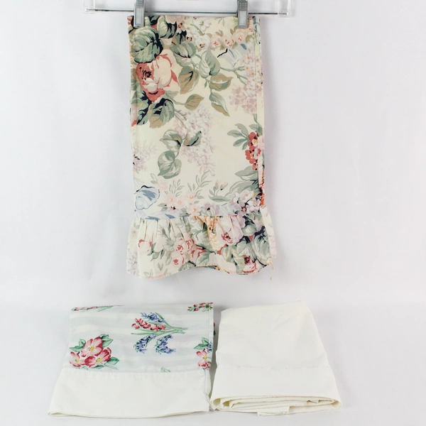 Mixed Lot of 6 Polka Dot and Floral Varied Size Pillowcases DIY Fabric Craft