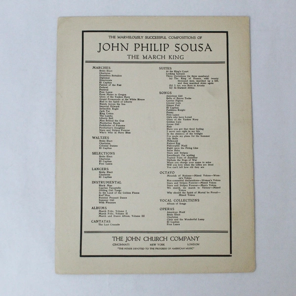 Antique Sheet Music The Stars And Stripes Forever March John Philip Sousa 1897