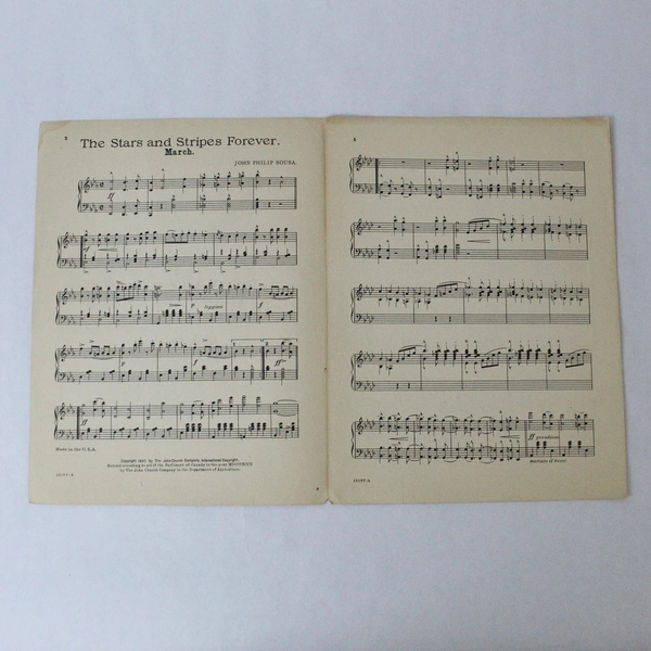 Antique Sheet Music The Stars And Stripes Forever March John Philip Sousa 1897