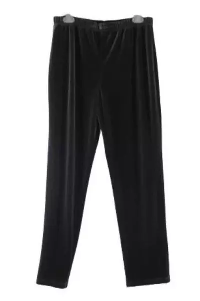 Chico's Travelers Pants Velour Elastic Waist Stretch Women's Size 1 Reg