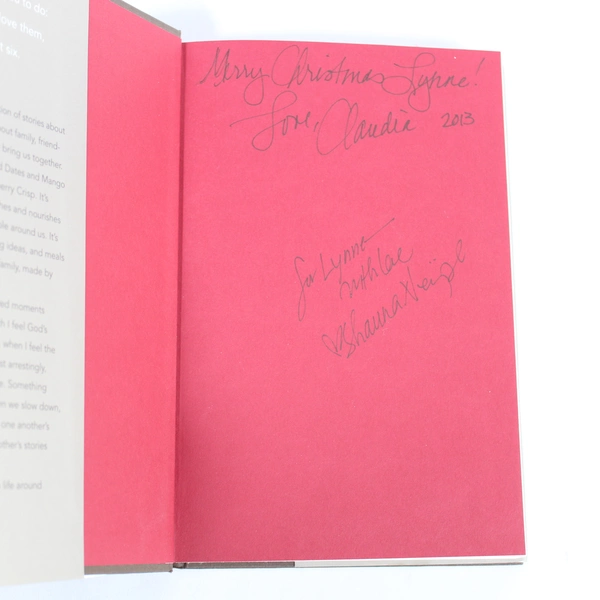 Signed Bread And Wine by Shauna Niequist Hardcover Cookbook 2013 Zondervan