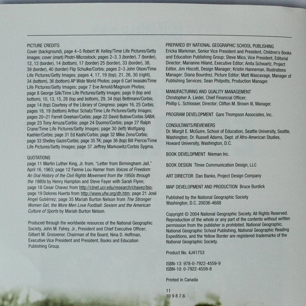 Nat Geo Lot of 2 PB Books: A Road To Freedom & The Struggle For Equality