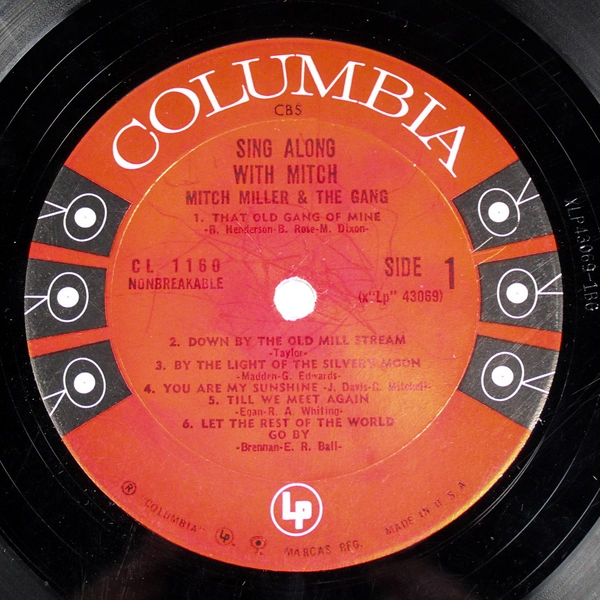 Sing Along With Mitch Miller & The Gang Vinyl LP 1958 Columbia CL 1160