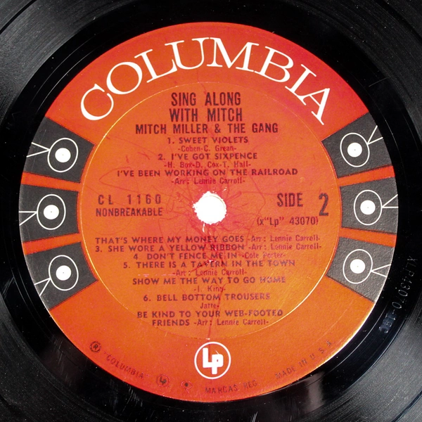 Sing Along With Mitch Miller & The Gang Vinyl LP 1958 Columbia CL 1160