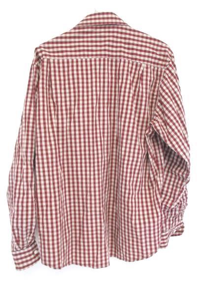 Men's Haggar Shirt Long Sleeve Button Down Red Plaid Size XL 17-17 1/2 Casual