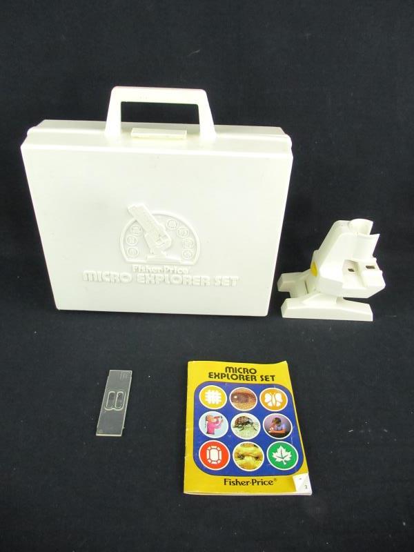 1985 Fisher Price Micro Explorer Set Case Microscope Base