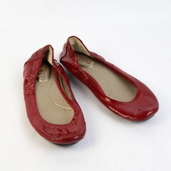 Me Too Lila Women Red Faux Leather Ballet Flat Shoes Size 7.5 M