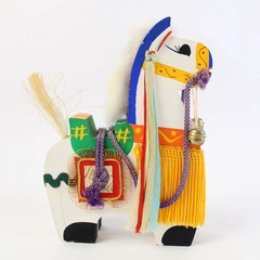 Japanese Chagu Chagu Umakko Wood Horse Figurine 7"
