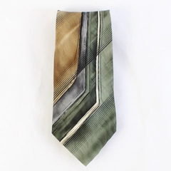 Arrow Est. 1851 Green Brown and Gray Men's Silk Necktie 61"