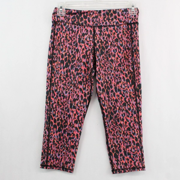 Lot of 2 Girl's Athletic Leggings Pink Patterns Old Navy Size L Vigoss Size 12