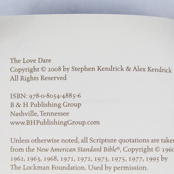The Love Dare by Alex & Stephen Kendrick 2008 Paperback - Good Condition
