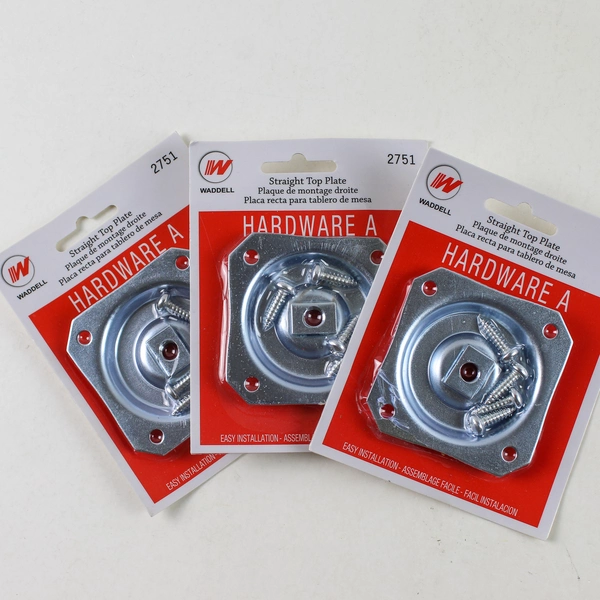 Lot of 3 Waddell Model #2751 Leg Mounting Straight Top Plates - New