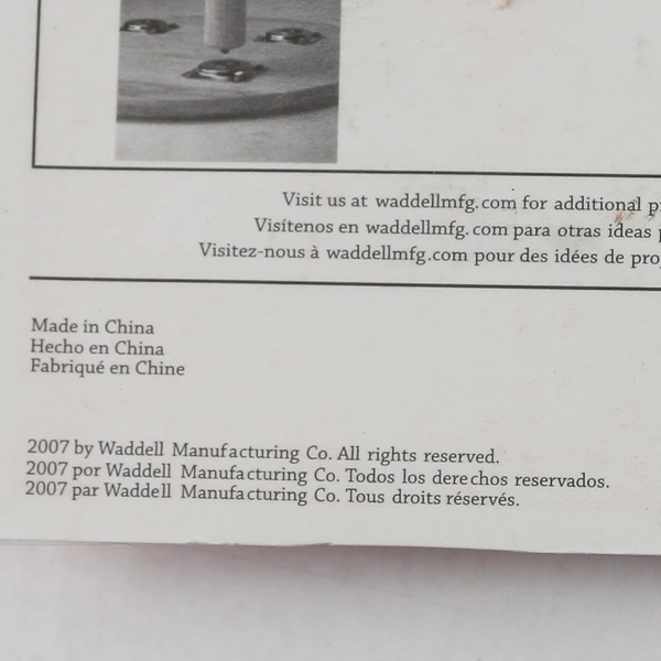 Lot of 3 Waddell Model #2751 Leg Mounting Straight Top Plates - New