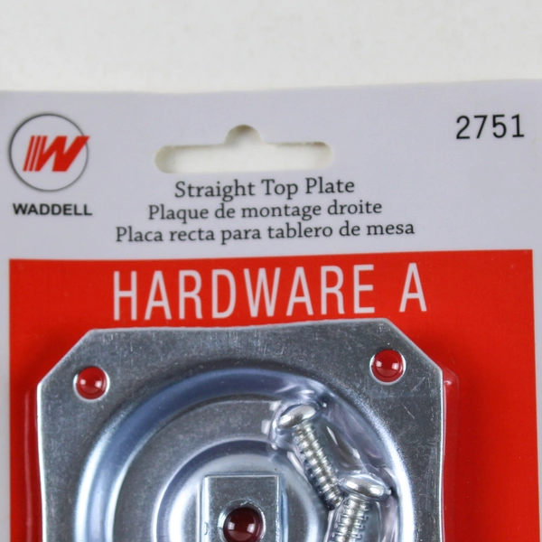 Lot of 3 Waddell Model #2751 Leg Mounting Straight Top Plates - New